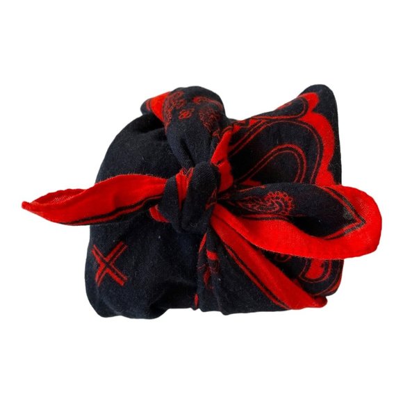 Rolling Stones Eikichi Yazawa Blood Red on Black Bandana - Picture 3 of 9